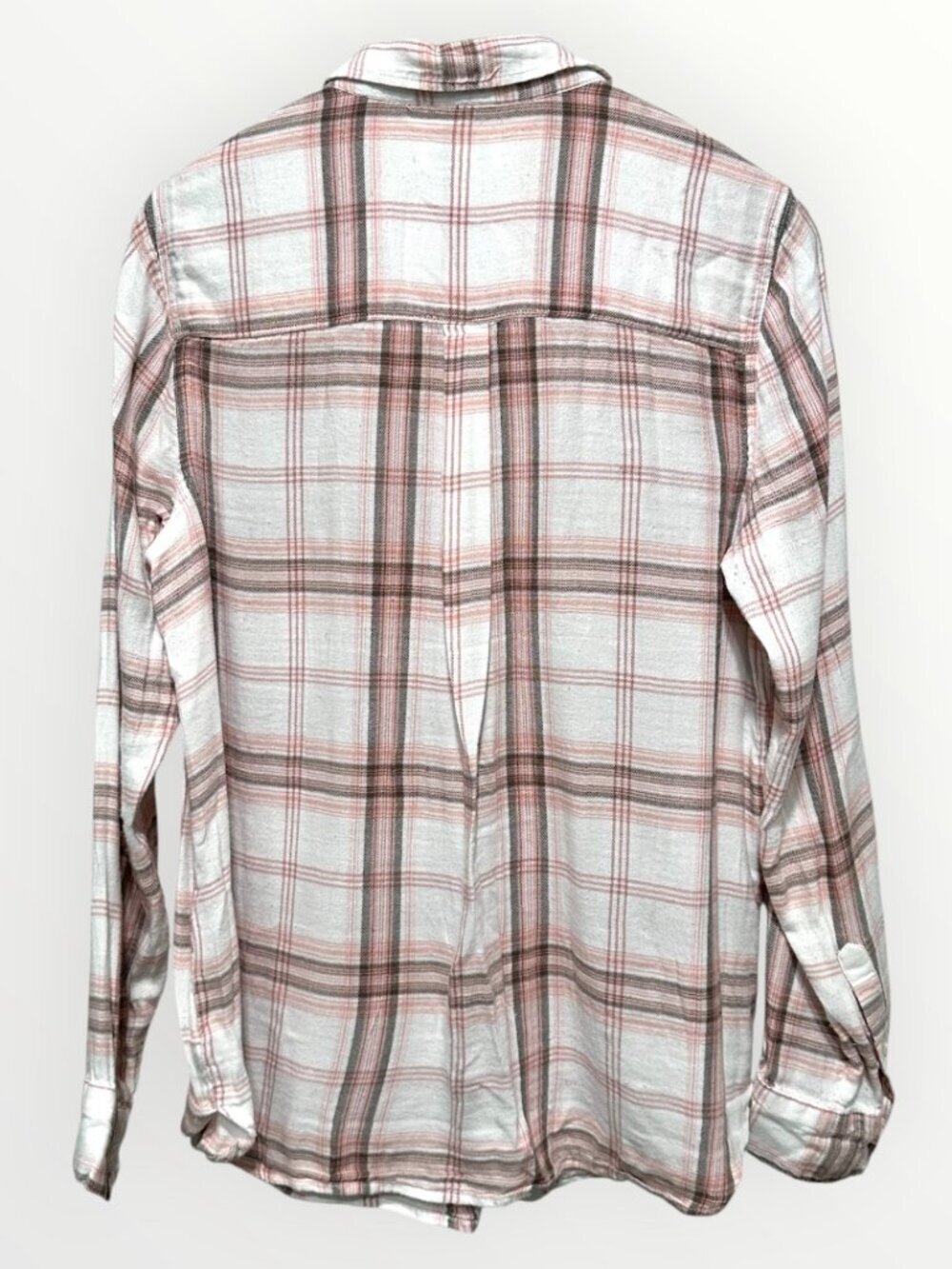 Jessica Simpson Womens Plaid Button-Up Shirt Long Sleeve Pink Multicolor Size L - Picture 4 of 15